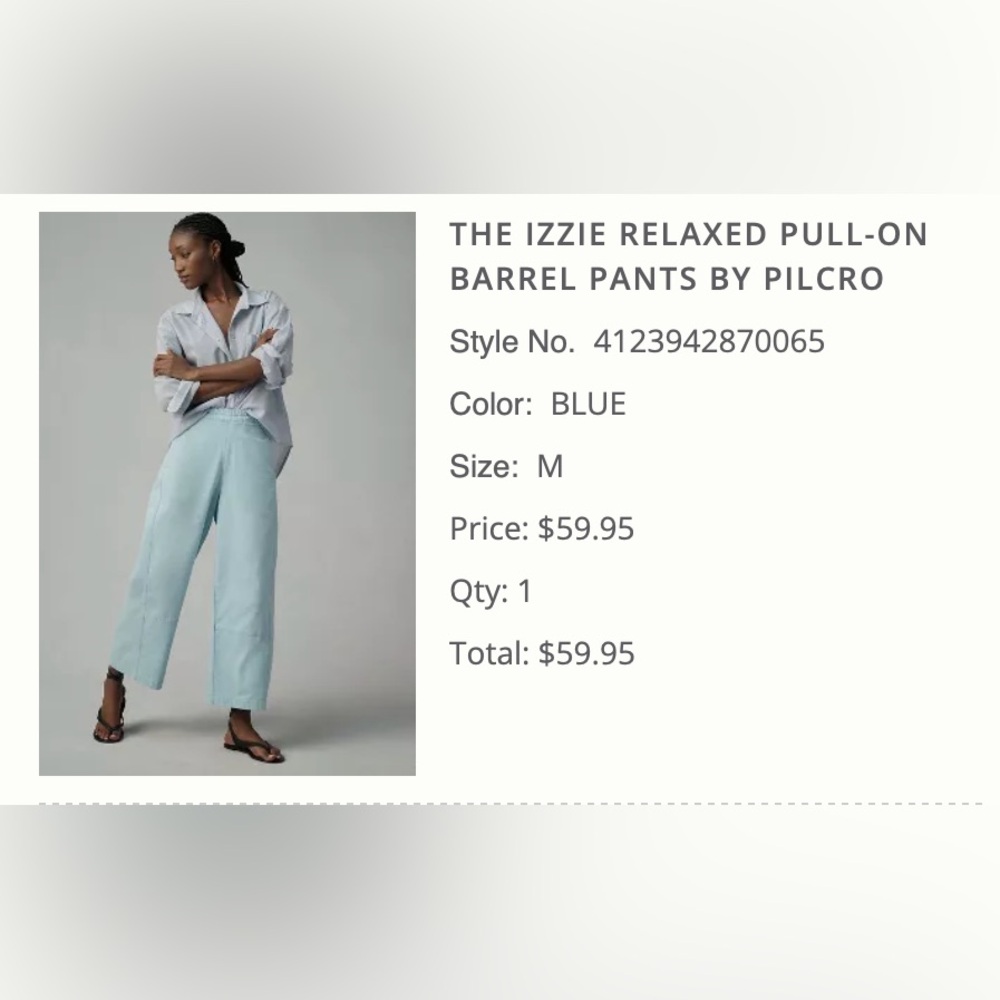 Only worn once or twice! Baby blue pants for a casual workday or out and about.